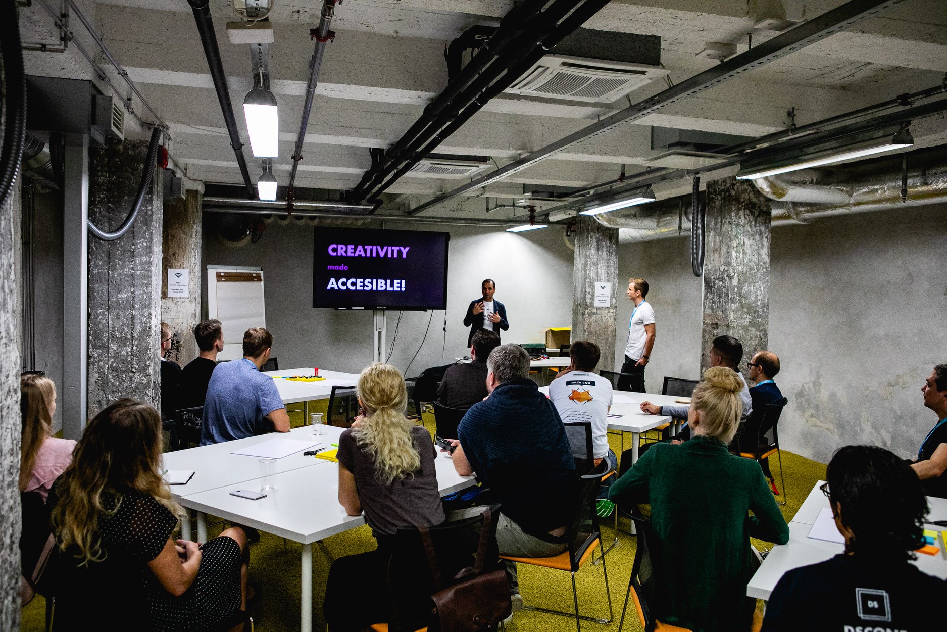Amid leading a workshop titled Creativity Made Accessible